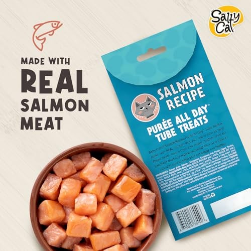 Salty Cat Puree Everyday Treat - Salmon - 4 pack