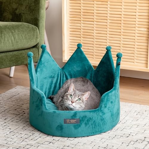 Nandog Crown Bed Micro-Plush - Teal Green