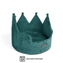 Nandog Crown Bed Micro-Plush - Teal Green
