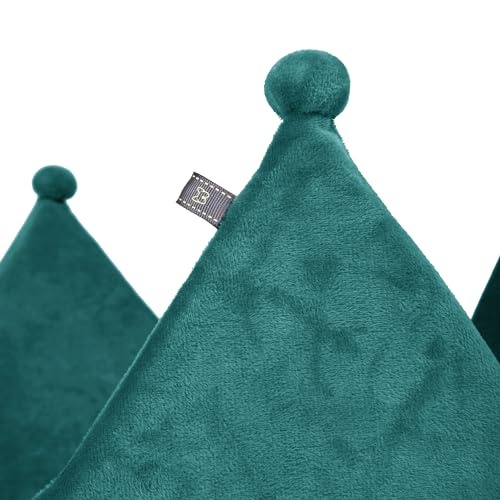 Nandog Crown Bed Micro-Plush - Teal Green