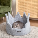 Nandog Crown Bed Micro-Plush - Light Gray