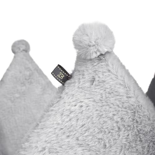 Nandog Crown Bed Micro-Plush - Light Gray