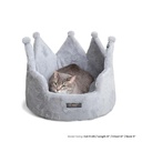 Nandog Crown Bed Micro-Plush - Light Gray