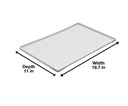 Messy Mutts Silicone Food Mat Raised Edge Light Grey Medium 20" x 12"