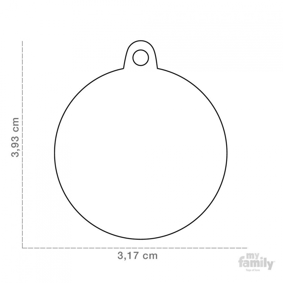 Basic Aluminium - Big Black Circle