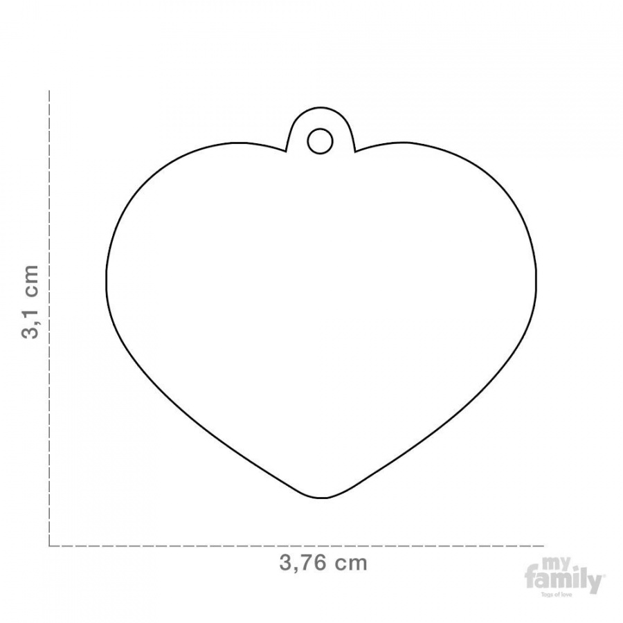 Basic Aluminium - Big Black Heart