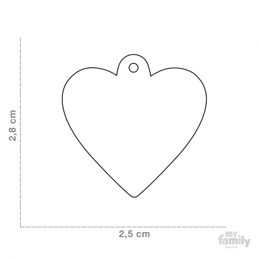 Basic Aluminium - Small Red Heart