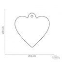 Basic Aluminium - Small Red Heart