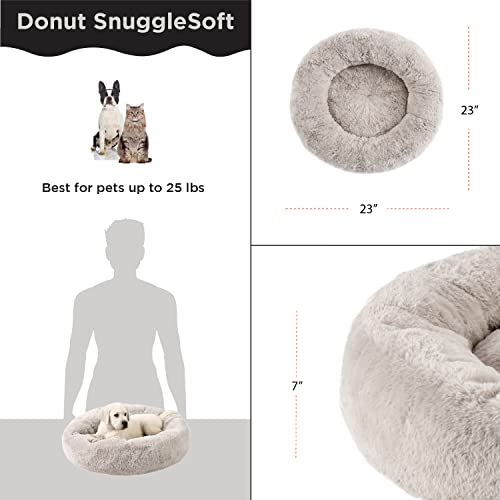 SnuggleSoft Donut Bed Brown 23"