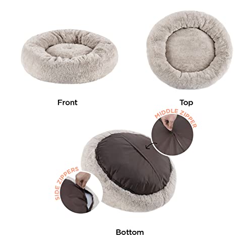 SnuggleSoft Donut Bed Brown 30"