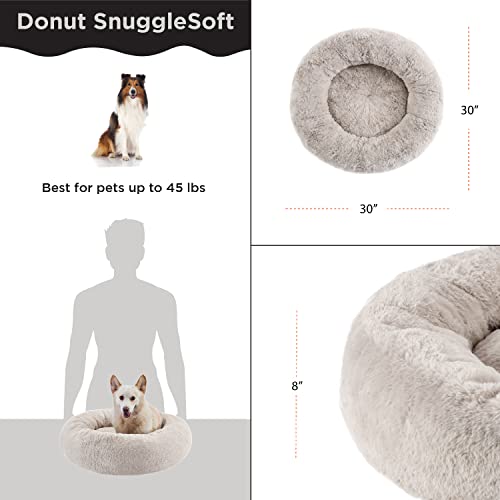 SnuggleSoft Donut Bed Brown 30"