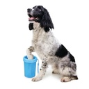 NICE PAWS - Dog Paw Cleaner - Blue - Medium - 1 Count - Portable Dog Paw Washer with Microfiber Towel, for Muddy Paws, Medium Dogs Including Beagles, 