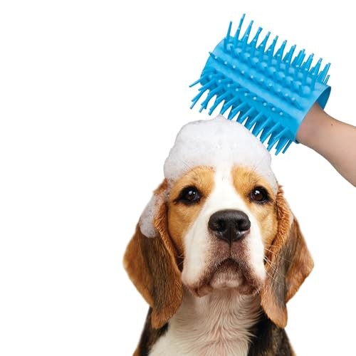 NICE PAWS - Dog Paw Cleaner - Blue - Medium - 1 Count - Portable Dog Paw Washer with Microfiber Towel, for Muddy Paws, Medium Dogs Including Beagles, 