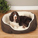 ThermaPet Bolster Bed 18-Inch Brown -
