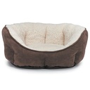 ThermaPet Bolster Bed 18-Inch Brown -