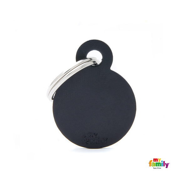 [Tg-1016] Basic Aluminium - Small Black Circle