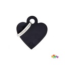 Basic Aluminium - Small Black Heart