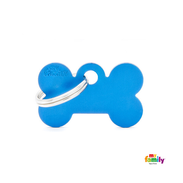 Basic Aluminium - Small Blue Bone