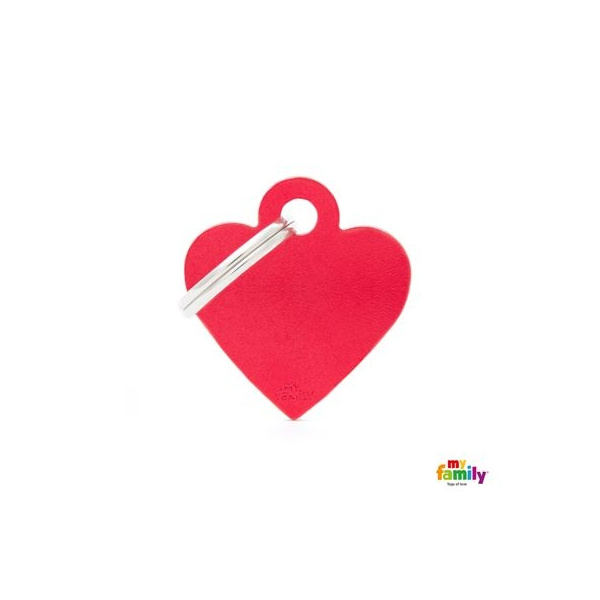 Basic Aluminium - Small Red Heart
