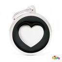 Classic - Big Black Circle Heart