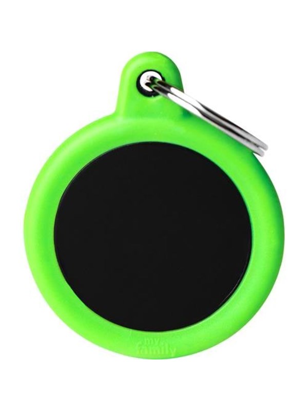 Hushtag - Black Circle Green Rubber