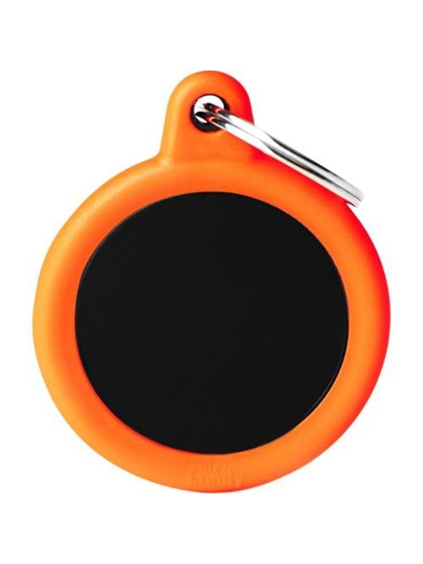 Hushtag - Black Circle Orange Rubber