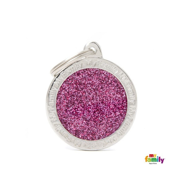 Shine - Big Glitter Circle Pink