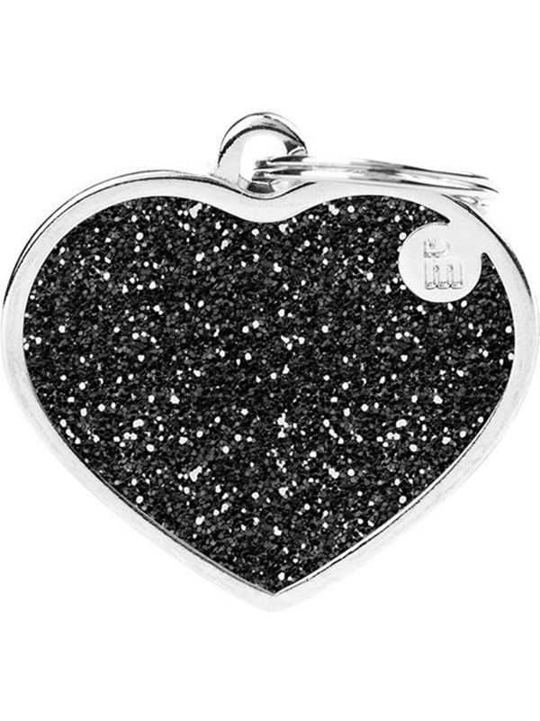 Shine - Big Glitter Heart Black