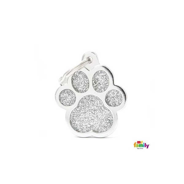 [Tg-1134] Shine - Big Grey Glitter Paw