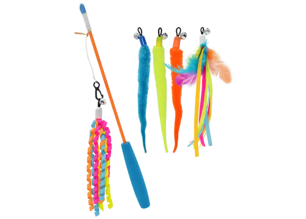 Cat Wand with 5 Interchangeable Attachments