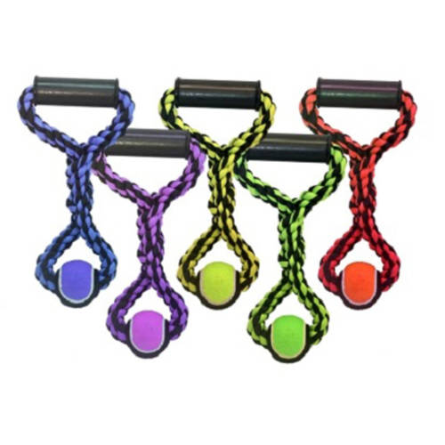 [Ty-1080] Nuts for Knots Tug with Tennis Ball 14"
