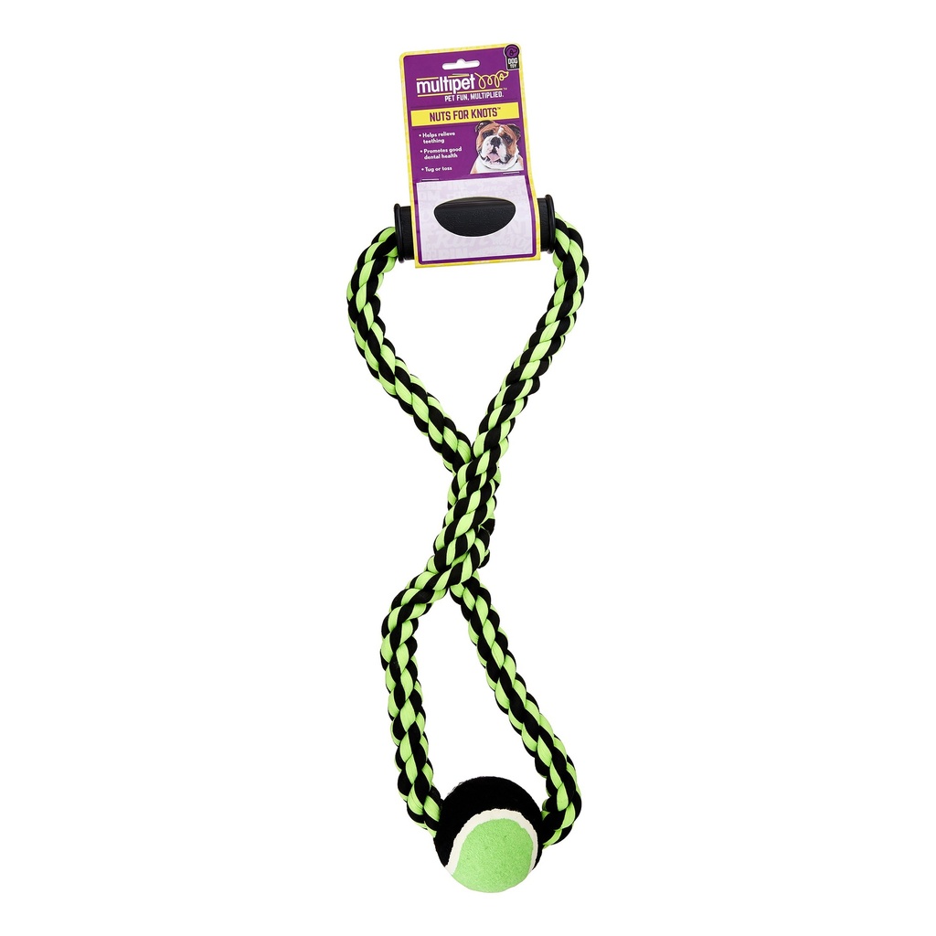 [Ty-1081] Nuts for Knots Tug with Tennis Ball 20"
