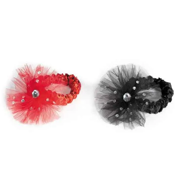 Aria Red/black Starburst Scrunchy