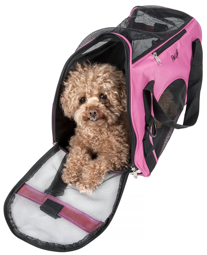 Sporty Zippered Pet Carrier - Lrg - Pink