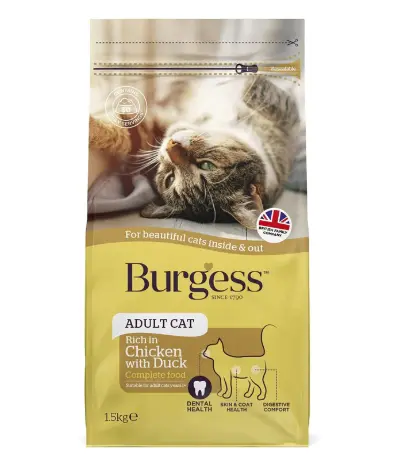 Burgess Adult Cat - Chicken & Duck 1.5kg