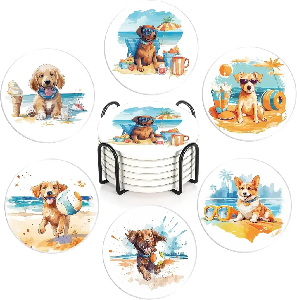 Ceramic Coasters (Dog) Set of 6