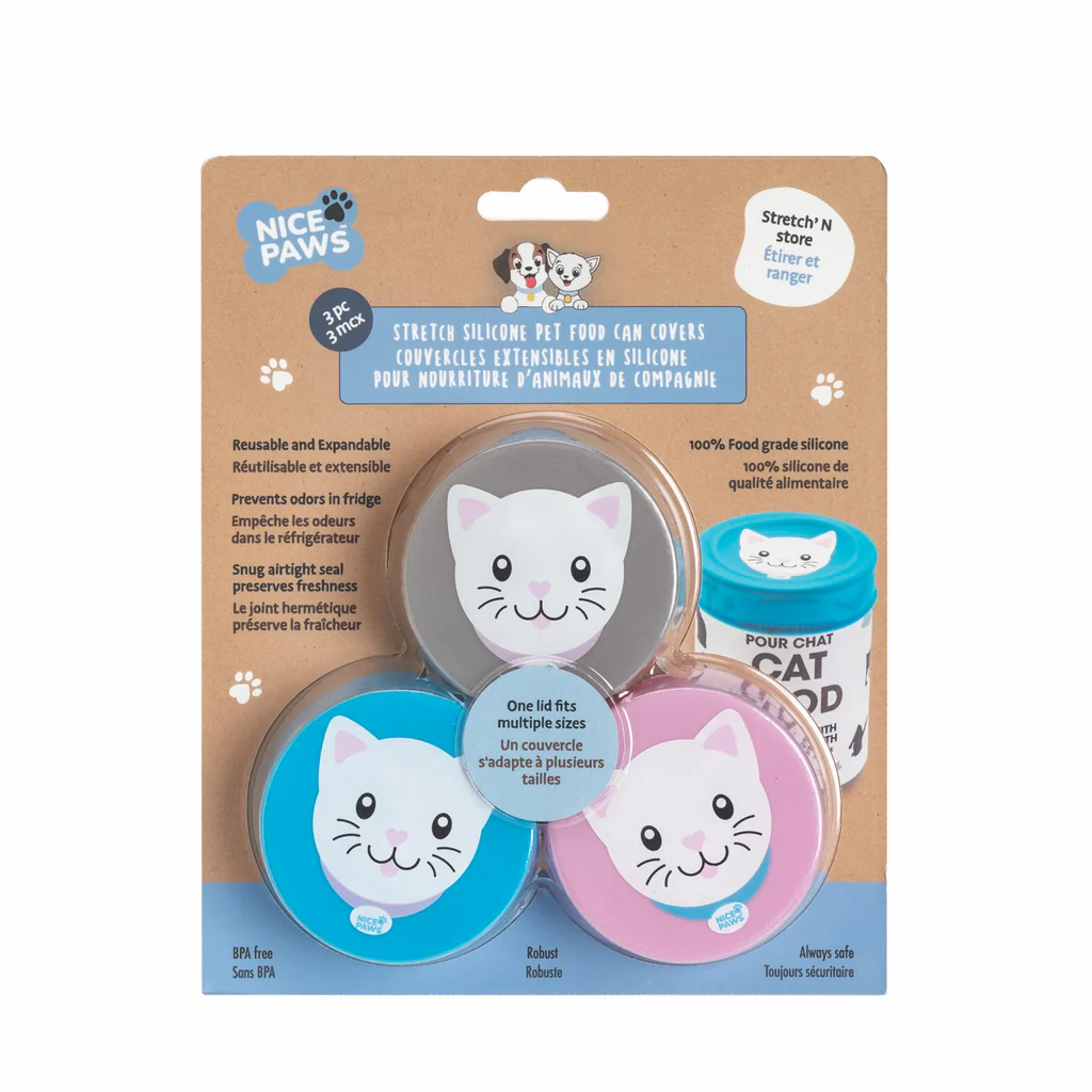 Nice Paws Silicone Pet Food Can Covers - Cat
