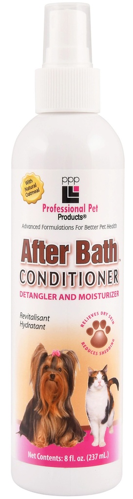 Professional Pet Products After Bath Spray Conditioner / Dry Skin Treatment with Oatmeal 8 Oz