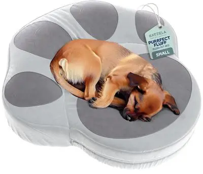 Katziela Grey Paw Shaped Pet Bed - Small