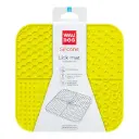 WauDog Silicone Lick Mat for Dogs and Cats Yellow 190x190x10mm