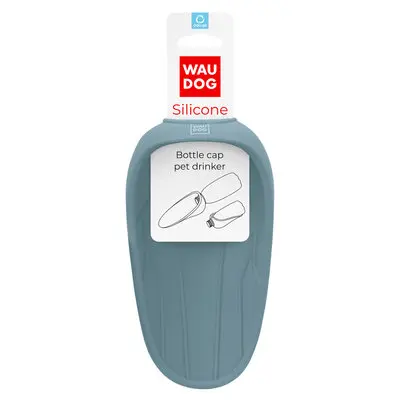 WauDog Bottle Cap Pet Drinker Grey 165x90mm 