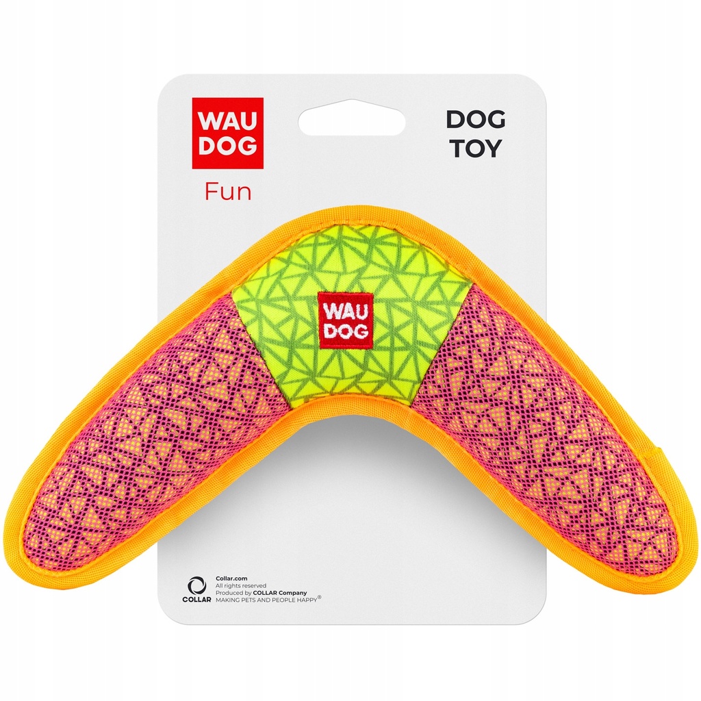 WauDog Fun Dog Toy- Boomerang 24cm Pink