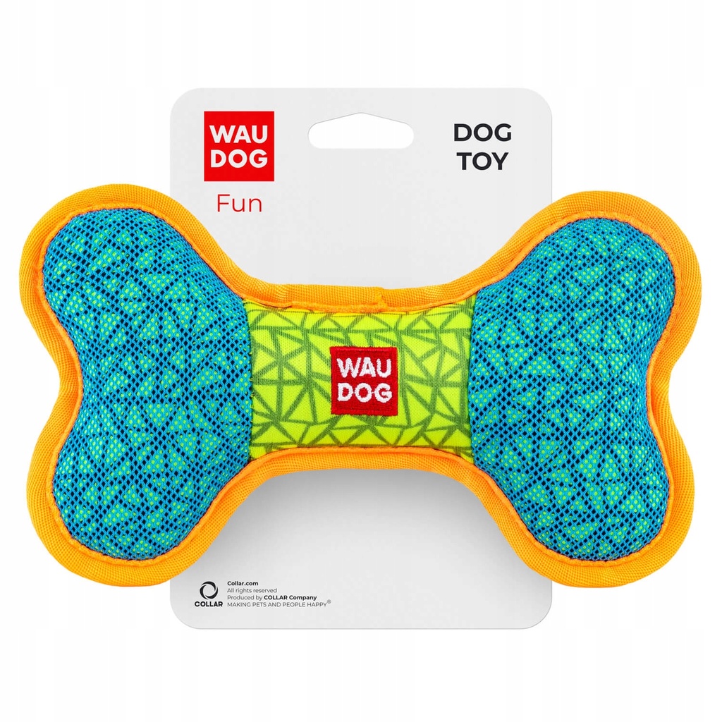 WauDog Fun Dog Toy- Bone 20cm Blue