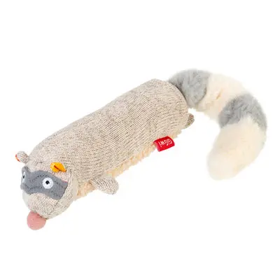 GiGwi Plush Friendz Raccoon with Squeaker Dog Toy 17cm