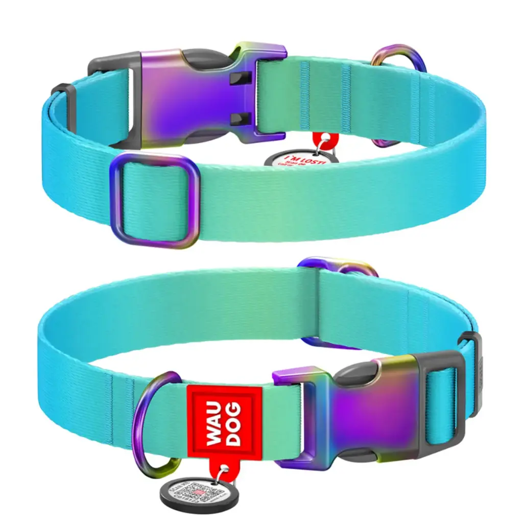 WauDog Recycled Collar Blue Gradient Large