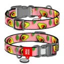 WauDog Nylon 'Avocado on Pink' Collar Medium