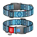 WauDog Nylon 'Etno Blue' Collar Large