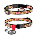 WauDog Nylon 'Avocado on Pink' Cat Collar XSmall