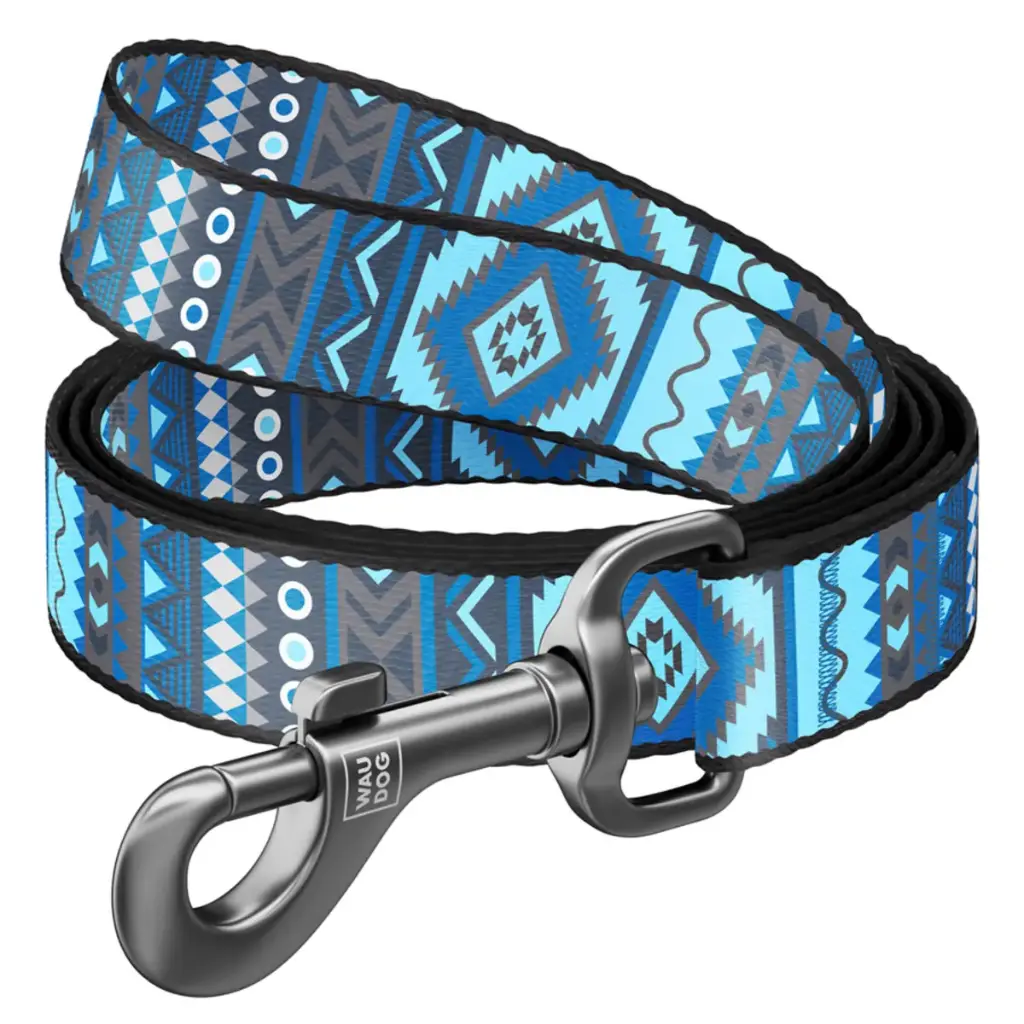 WauDog Nylon 'Etno Blue' Leash XSmall 122cm