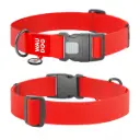 WauDog Waterproof Dog Collar XXLarge Red 46-70cm